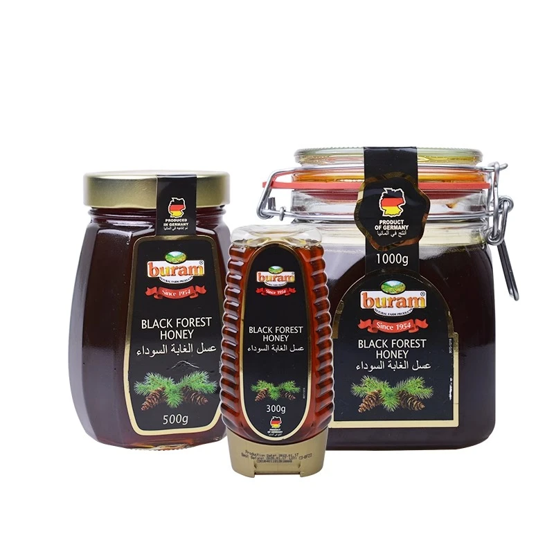 德国原装进口buram布蓝姆蜂蜜蜂巢黑森林松树0脂肪蜂蜜香甜1kg
