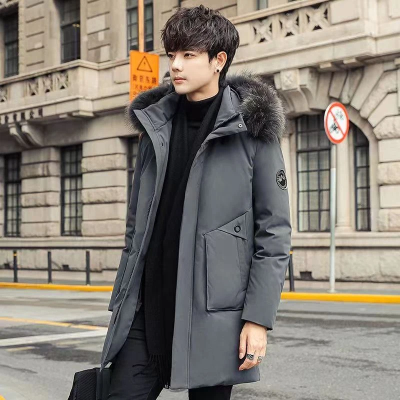 波澄司年新款加厚男士羽绒服男冬季潮品牌中长款户外新款休闲潮流