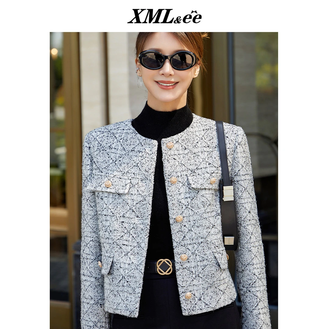 【冬姐精选】艾米尔女装粗花呢小香风外套-EX320TJ0032