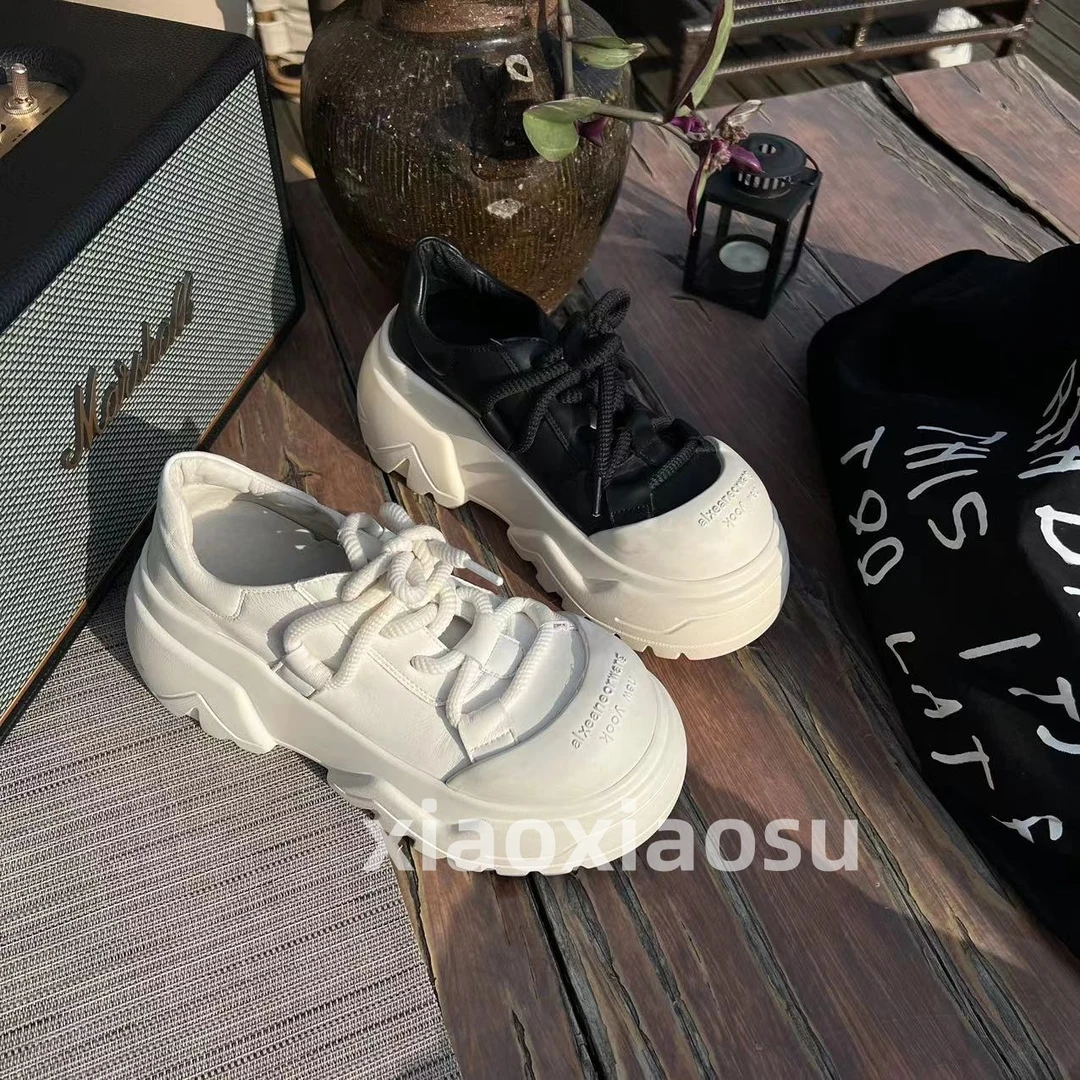小小苏【砖利款】厚底休闲时尚板鞋运动百搭系带ins圆头;XDXW01