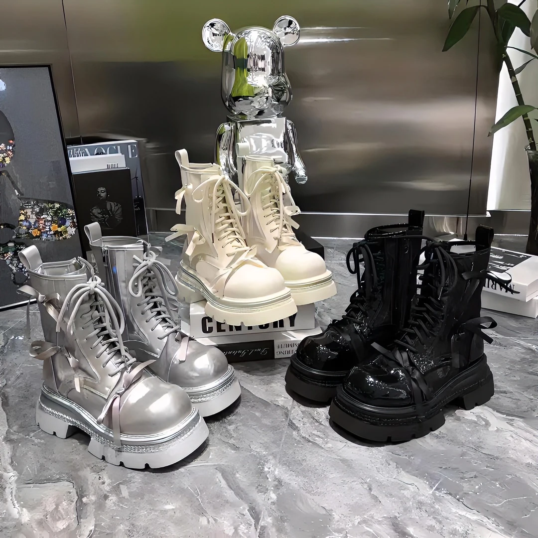 小小苏新款潮走秀厚底休闲短靴鞋运动百搭潮流时尚;XDXA93