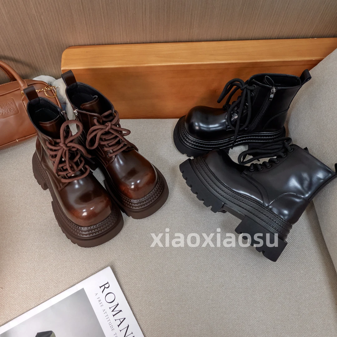 小小苏【8公分马丁】秋季穿新款厚底带时尚韩版女款靴