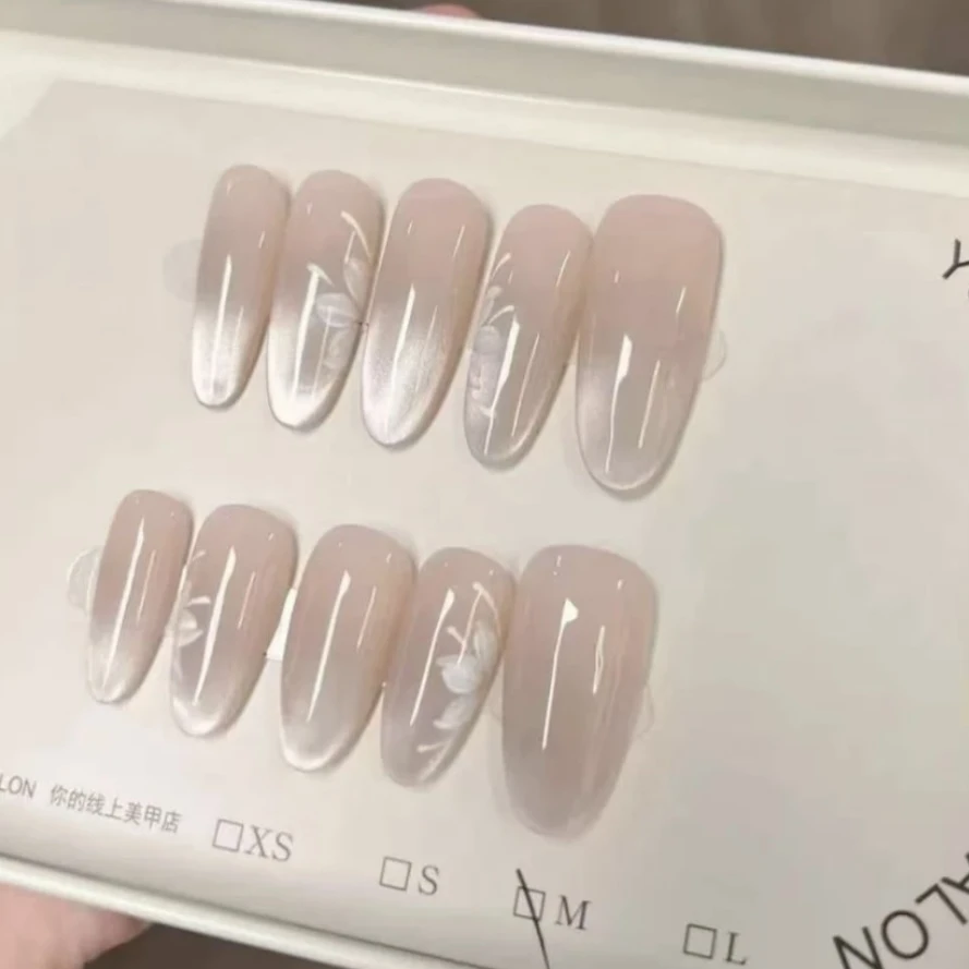 32【冰透花】猫眼气质高级感穿戴甲