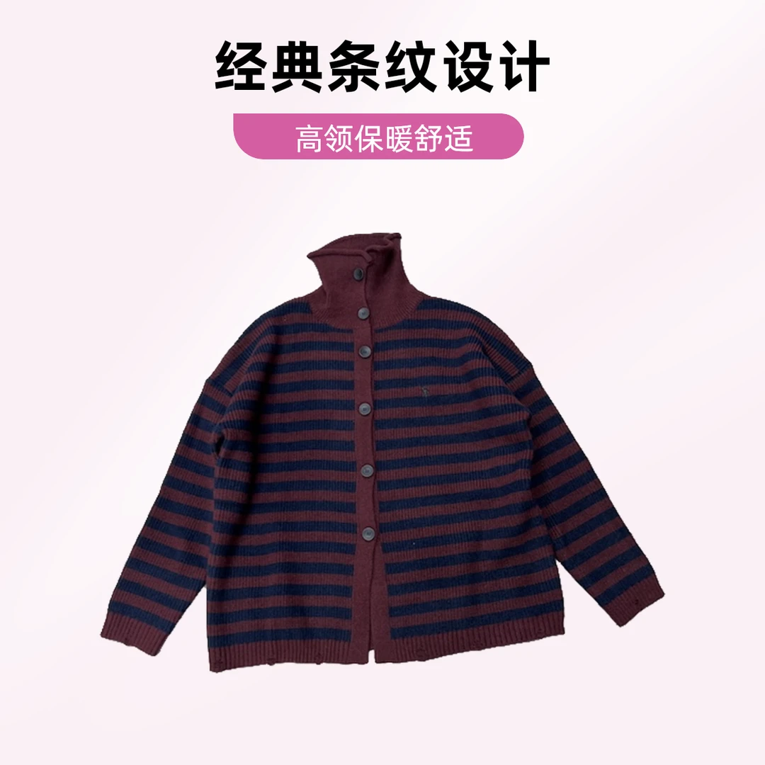 【杨英家秋冬老钱风高领设计】韩版廓形高克重慵懒感毛衣 9002