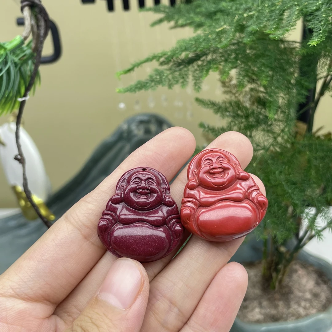 辰砂（处理）吊坠 紫金/帝王光版佛公吊坠