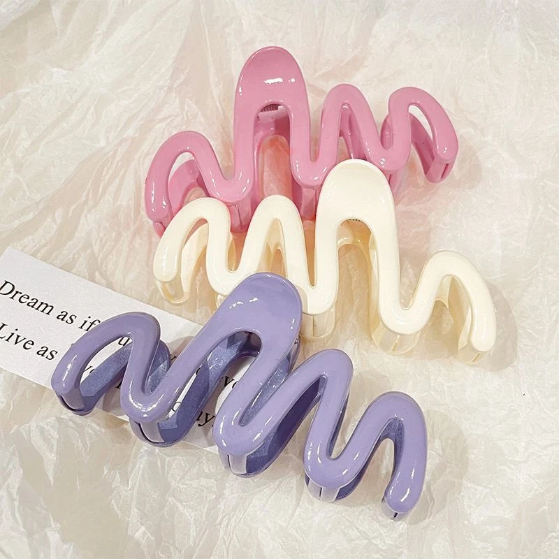夏日多巴胺波浪抓夹女后脑勺发抓盘发夹子鲨鱼夹2024新款发卡头饰