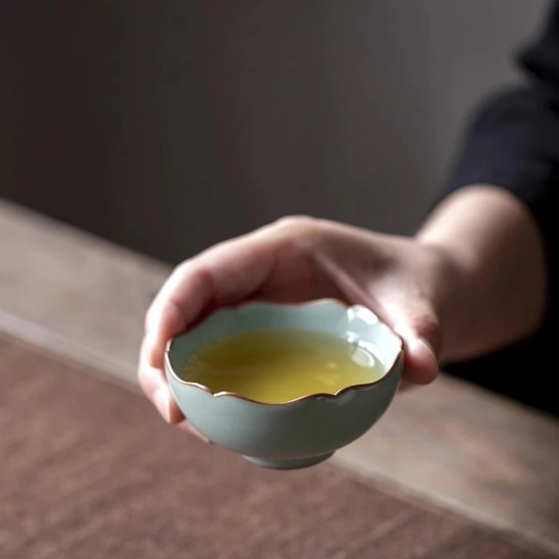 【天青】景德镇养心杯汝窑主人杯茶单杯高端品茗杯茶盏汝瓷功夫茶具