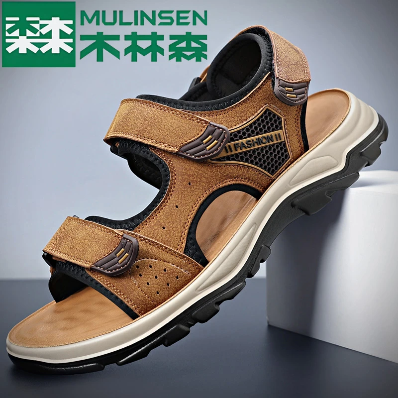 男士夏季时尚沙滩鞋户外运动透气百搭休闲软底外穿潮青年凉鞋男款