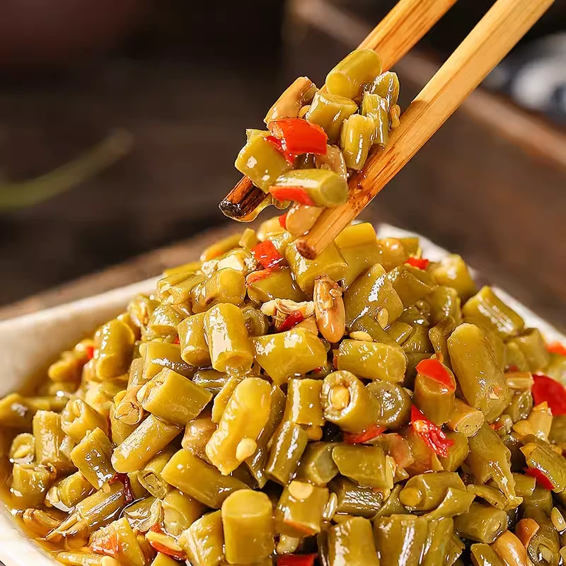 酸豆角下饭菜开胃味咸菜瓶装即食熟食喝粥腌菜豇豆萝卜干爽口腌制