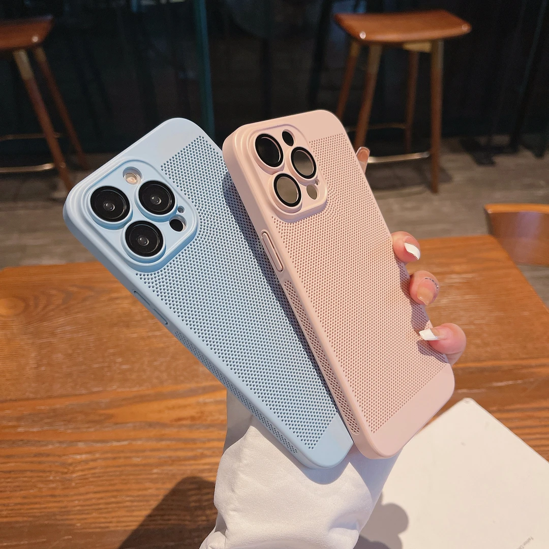 护镜散热IP6ProMax网壳15ProMax散热13ProIP12全11透气散热手机壳