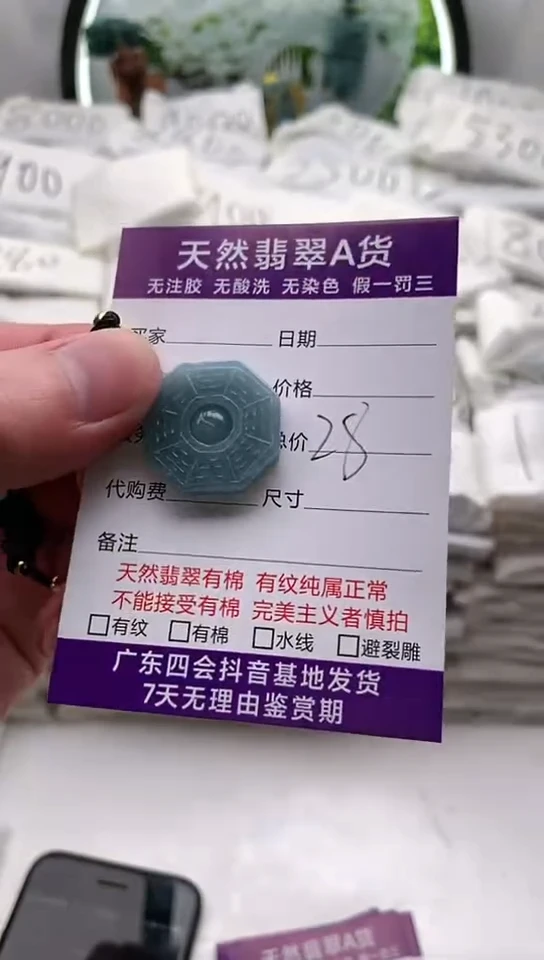 【闪购商品】翡翠颈饰未镶嵌八卦【品质一般介意慎拍】