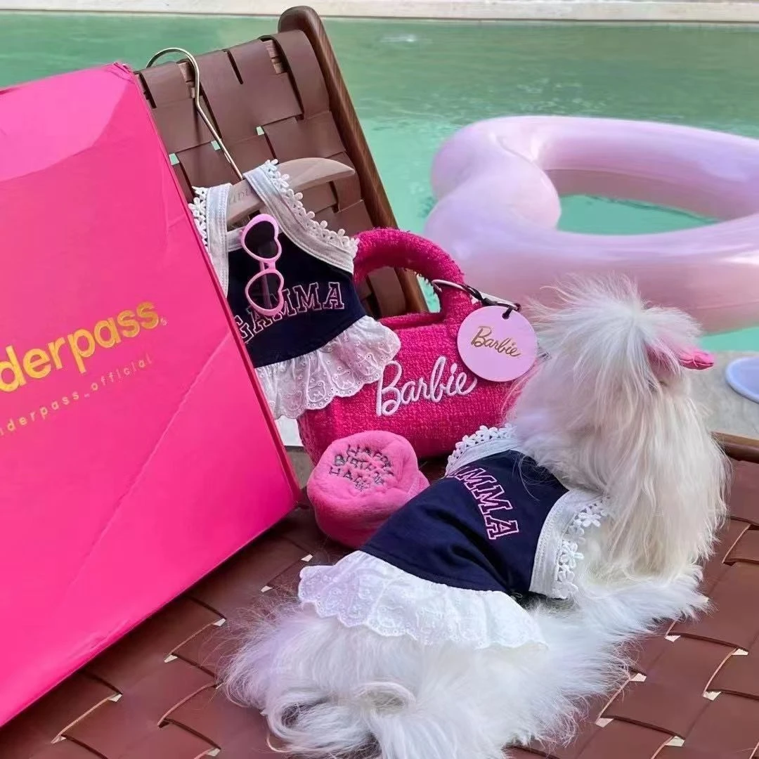 宠物吊带衣服夏季薄款透气辣妹花边狗狗衣服猫咪背心衣服马尔济斯