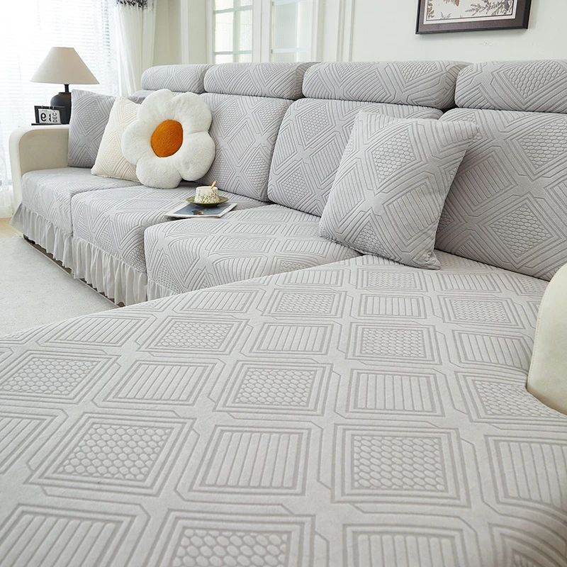 暖阳裙边通用沙发套沙发笠防滑防猫抓简约时尚通用弹力全盖盖布巾