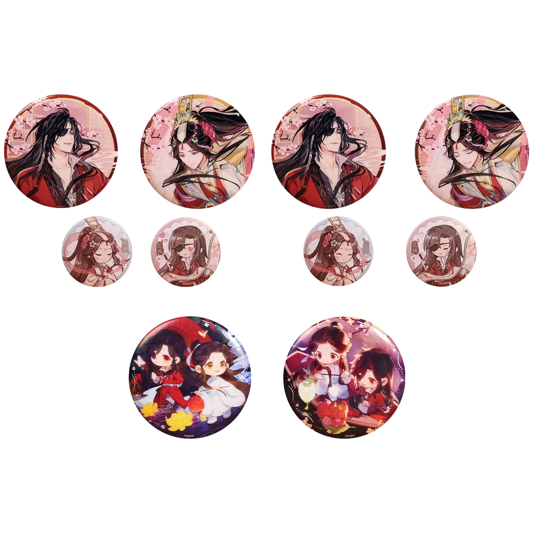 BEMOE《天官赐福》动画画中人系列 Q版双人马口铁徽章组合