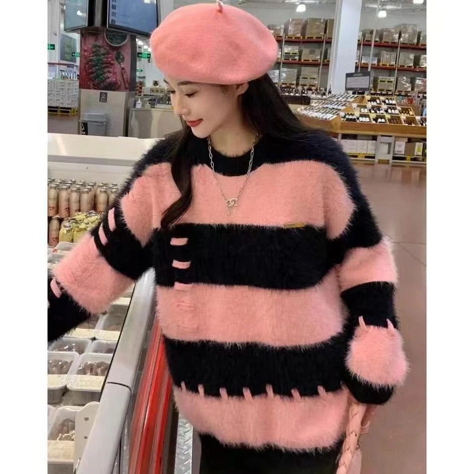 0801-0850气质百搭套头毛衣开网红加厚（直播专属）