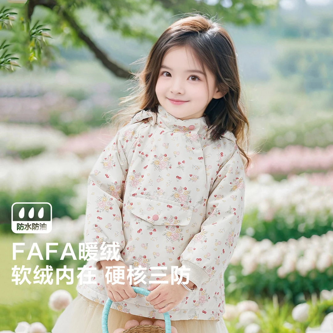【花版摇粒绒】婴幼女童外套24秋冬儿童休闲运动风上衣132446014