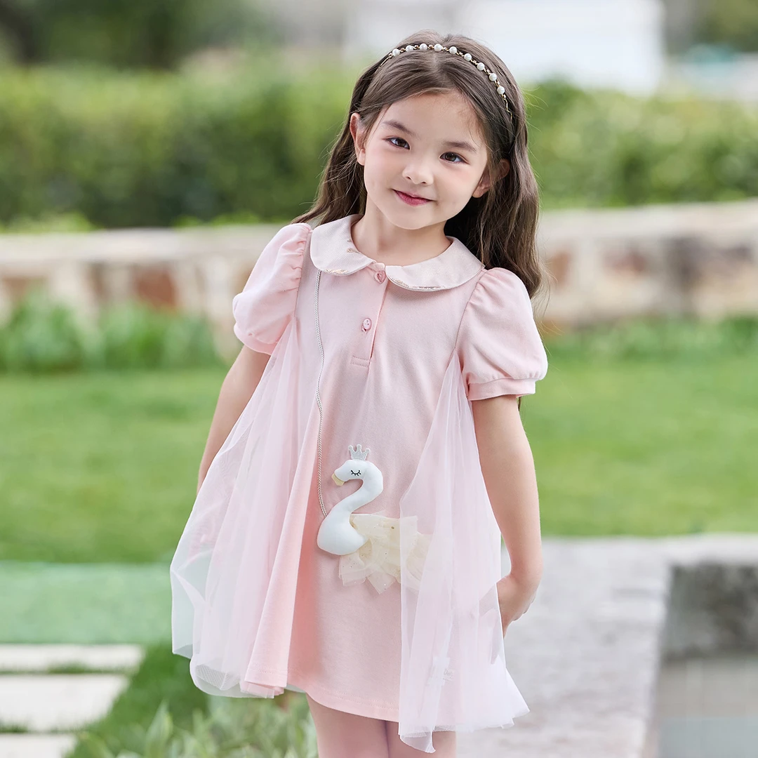 笛莎女童连衣裙儿童服装潮流百搭公主女宝宝裙子夏装-13242C908