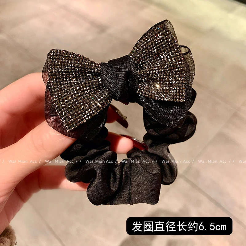 红色蝴蝶结发绳发圈皮筋ins少女可爱头绳气质丝绒甜美简约秋冬