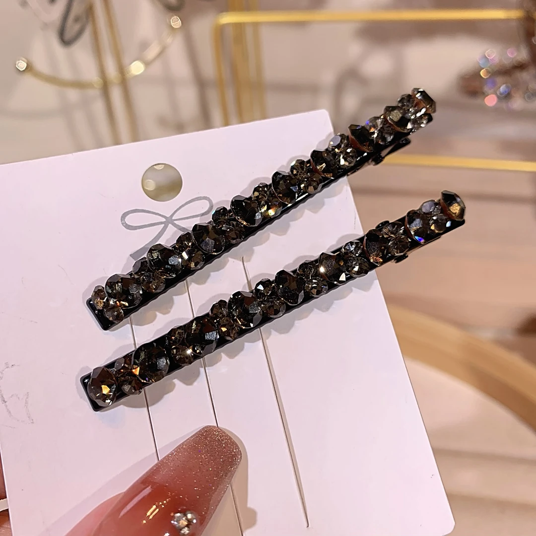 约7公分发夹 轻奢满钻一字夹时尚网红刘海侧边夹新款碎发夹头饰