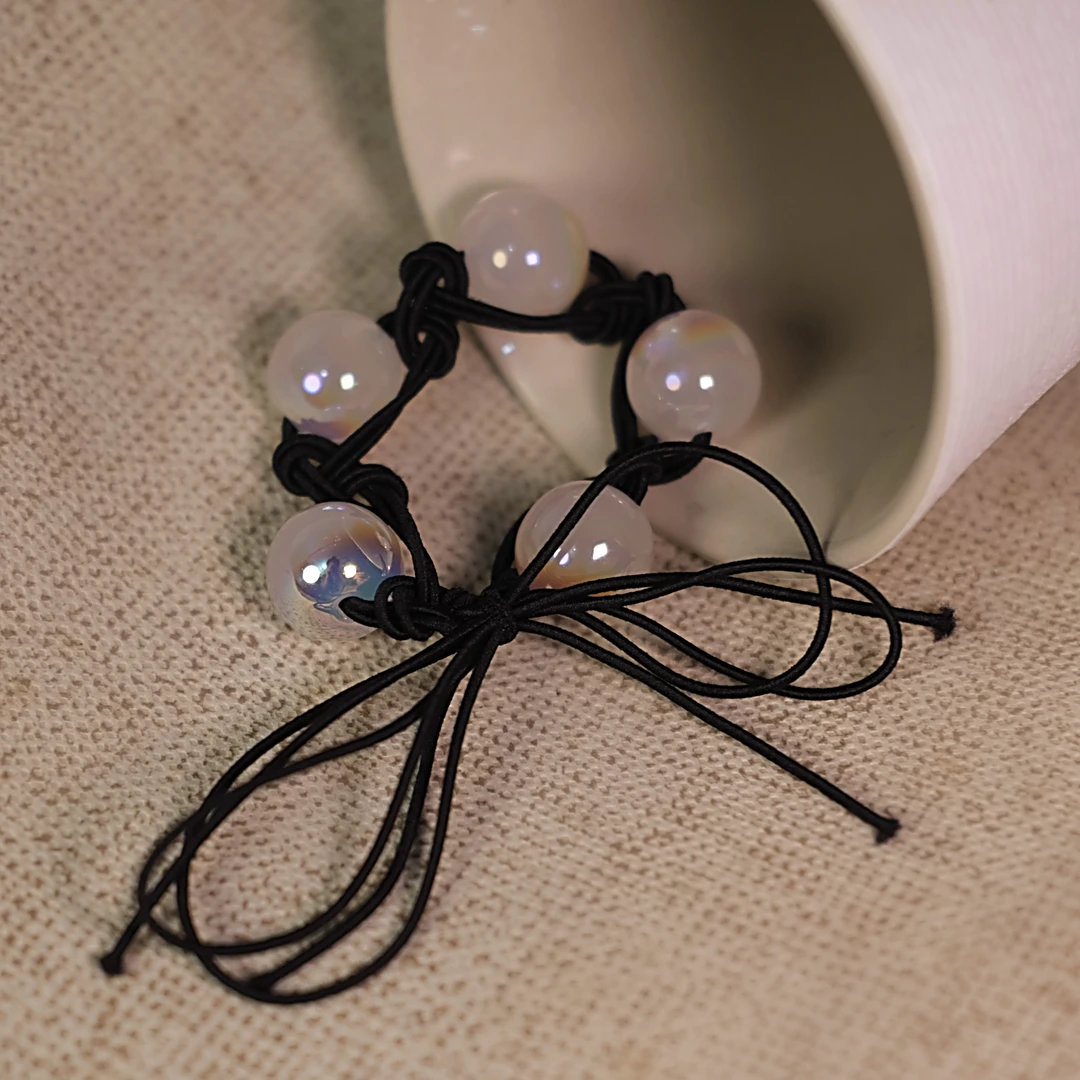 2025新款皮筋高弹力ins精致发绳发圈百搭气质时尚头绳发饰黑色