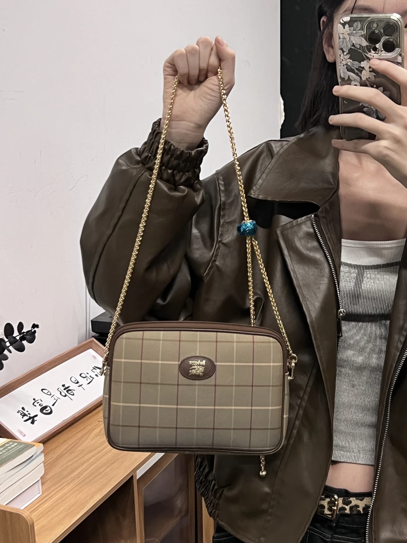 95新 BURBERRY/博柏利 斜挎手提单肩包xw