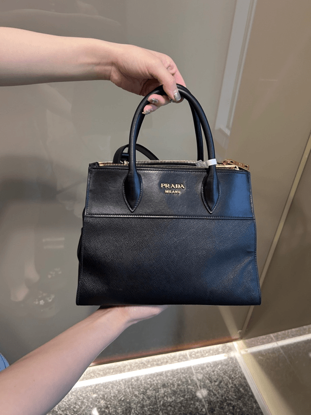 95新 Prada/普拉达 黑色经典手提包