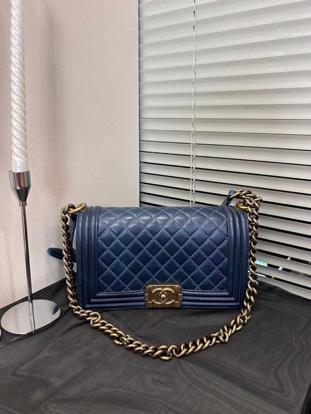 95新 Chanel/香奈儿 chanel蓝色leboy