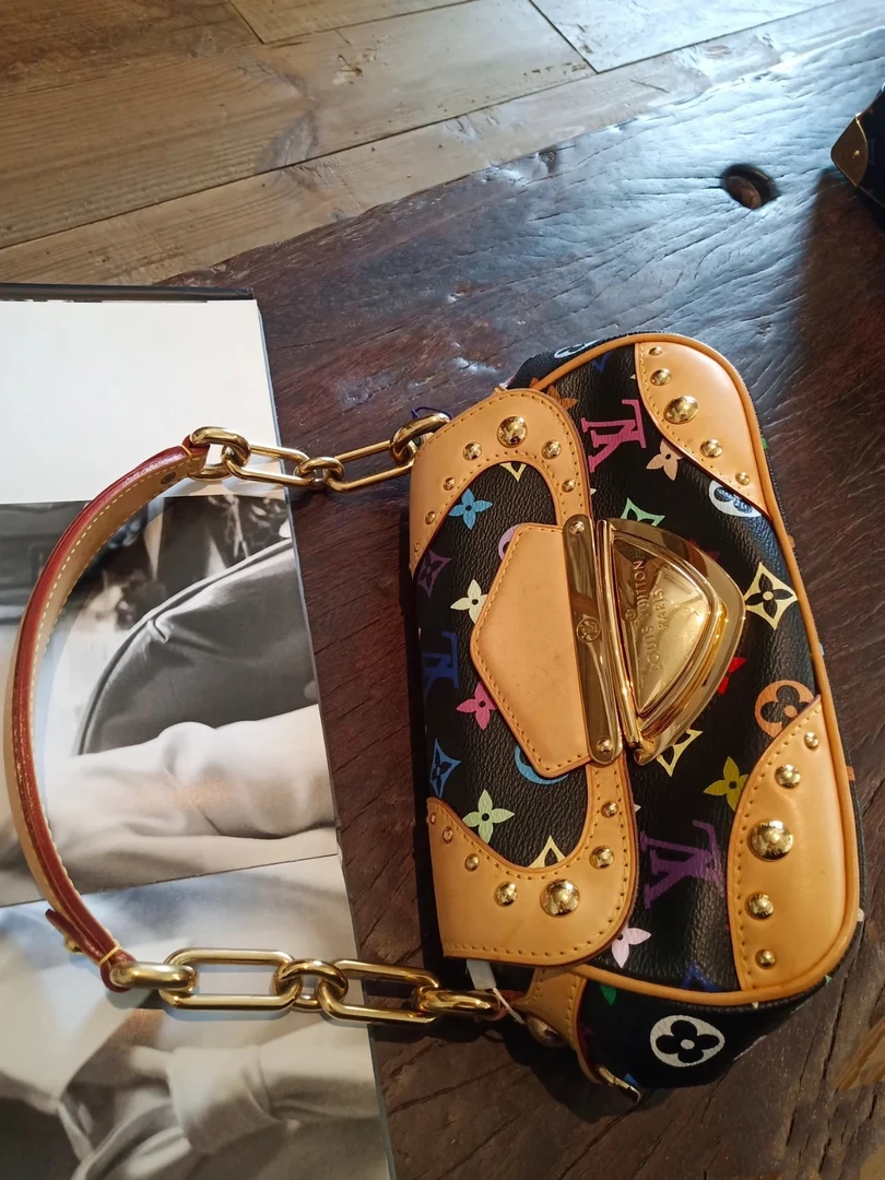95新 LouisVuitton/路易威登 黑三彩梦露
