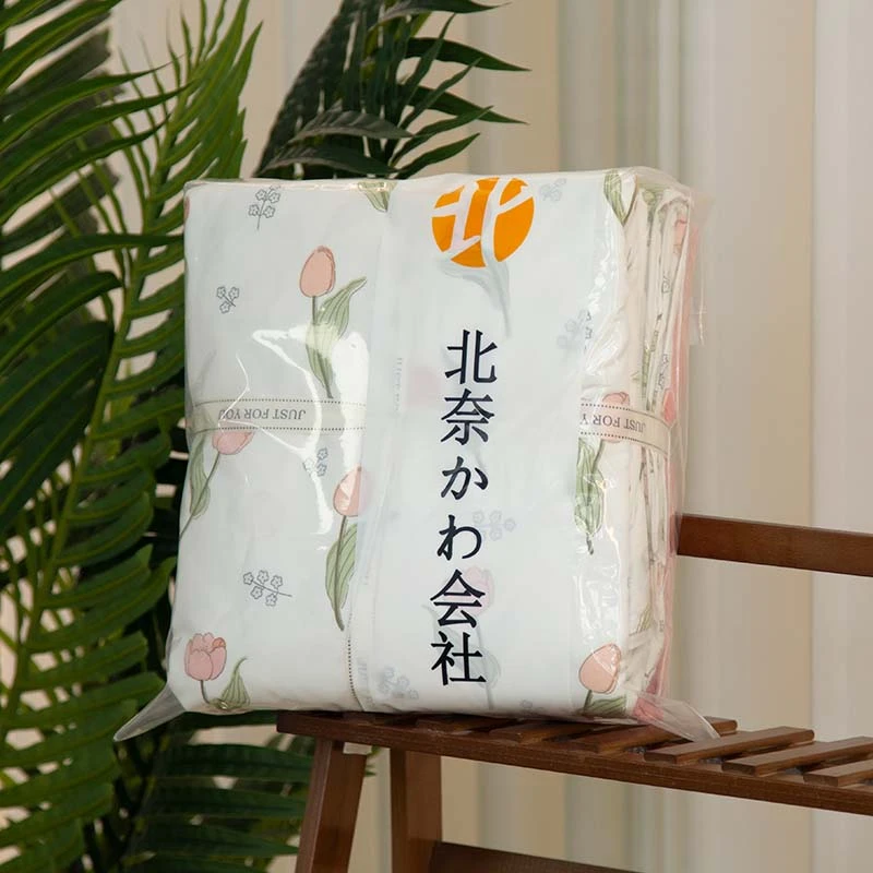 【北奈かわ会社】双层纱磨毛加厚四件套 郁金香