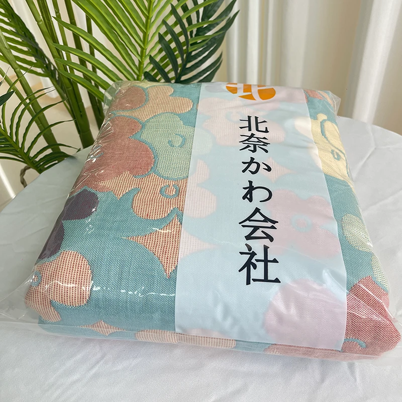 【北奈かわ会社】多层纯棉纱布多功能盖毯空调被200*230 兔枝