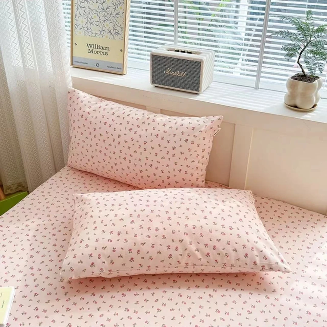 【北奈かわ会社】云锦棉细沙加大透气吸汗枕套 48*74 玫瑰花园