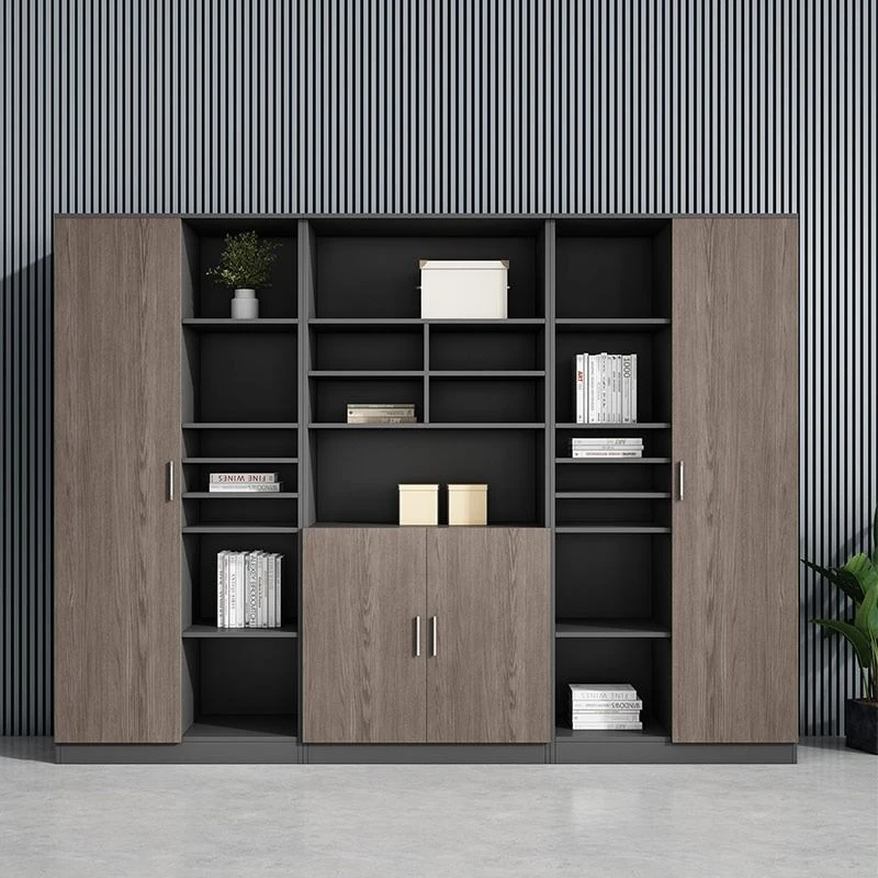 木质文件柜可挂衣办公室置物柜简约资料档案柜带锁储物柜大气书柜