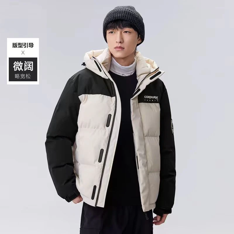 2024连帽羽绒服男冬季新款工装户外滑雪服潮W115