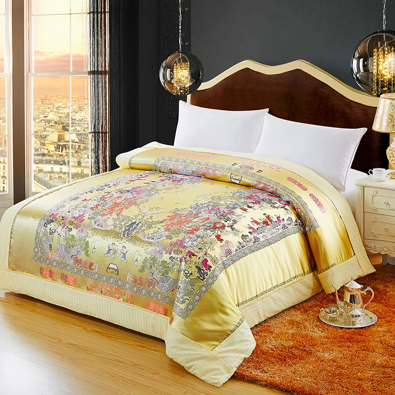 【被套】泥金风景百子被套一个（四周拉链全脱卸设计）