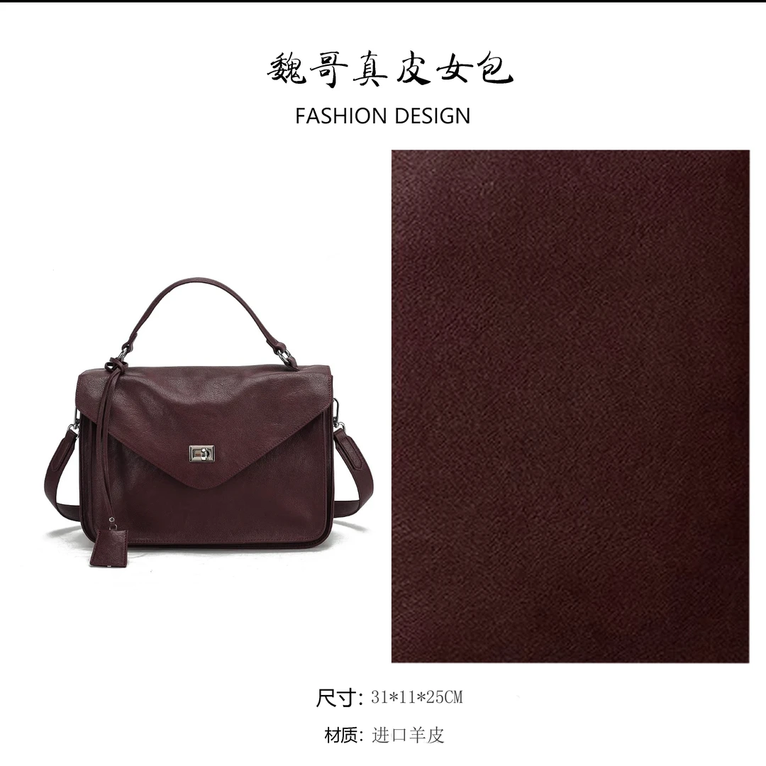 【高定系列】2024年新款轻奢时尚百搭单肩斜挎包  WG023-西梅紫