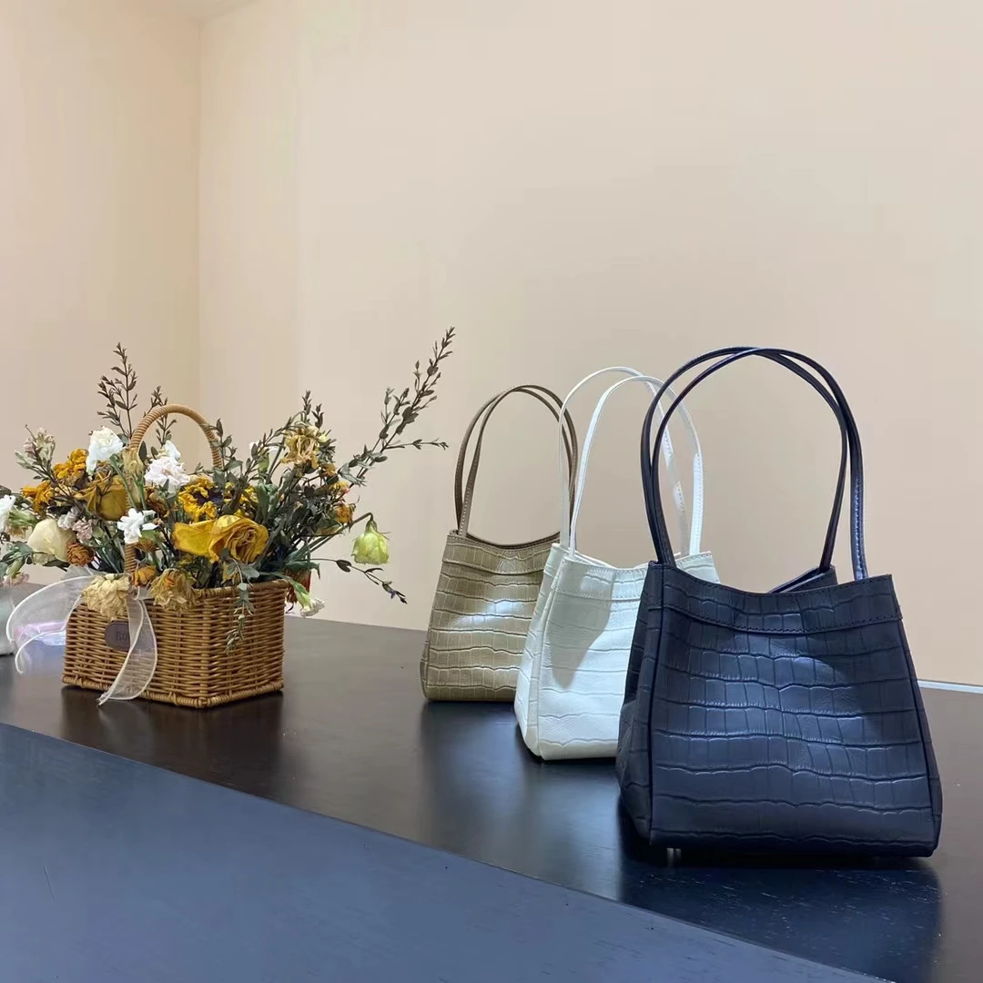 新中式小方包时尚轻奢菜篮子真皮多背法女包手提包单肩百搭休闲