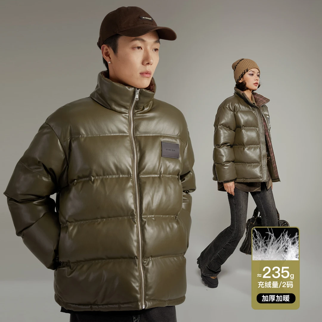 NO ONE ELSE防寒冬季美式复古90鸭绒情侣宽松时尚休闲百搭羽绒服