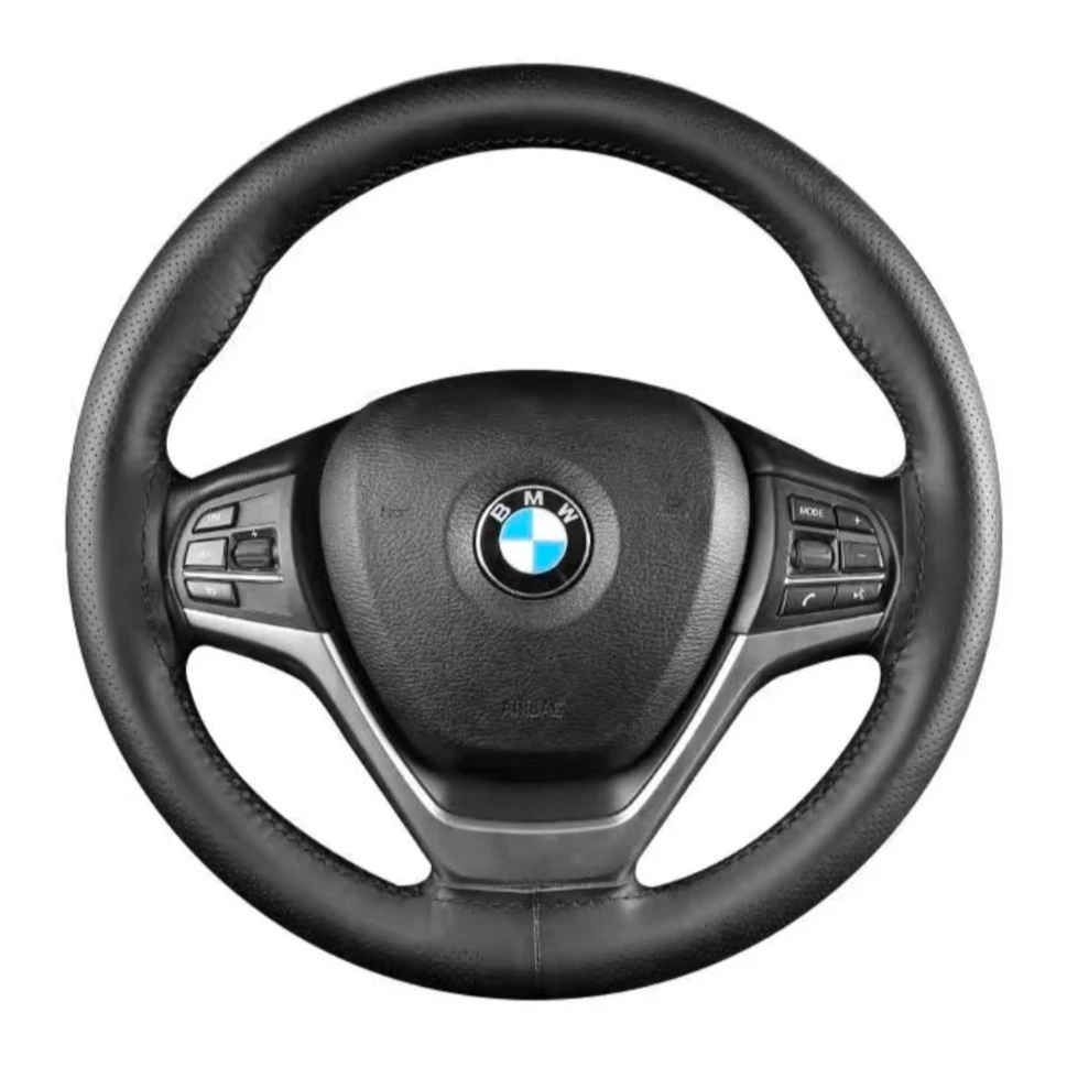 头层真皮手缝方向盘套四季通用透气吸汗超柔肤感适合外直径38厘米