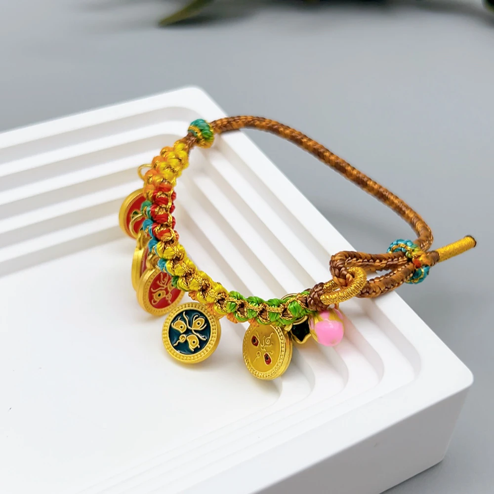 铜合金布艺手链 00667 好啊商店 手工编织手绳 长度24cm