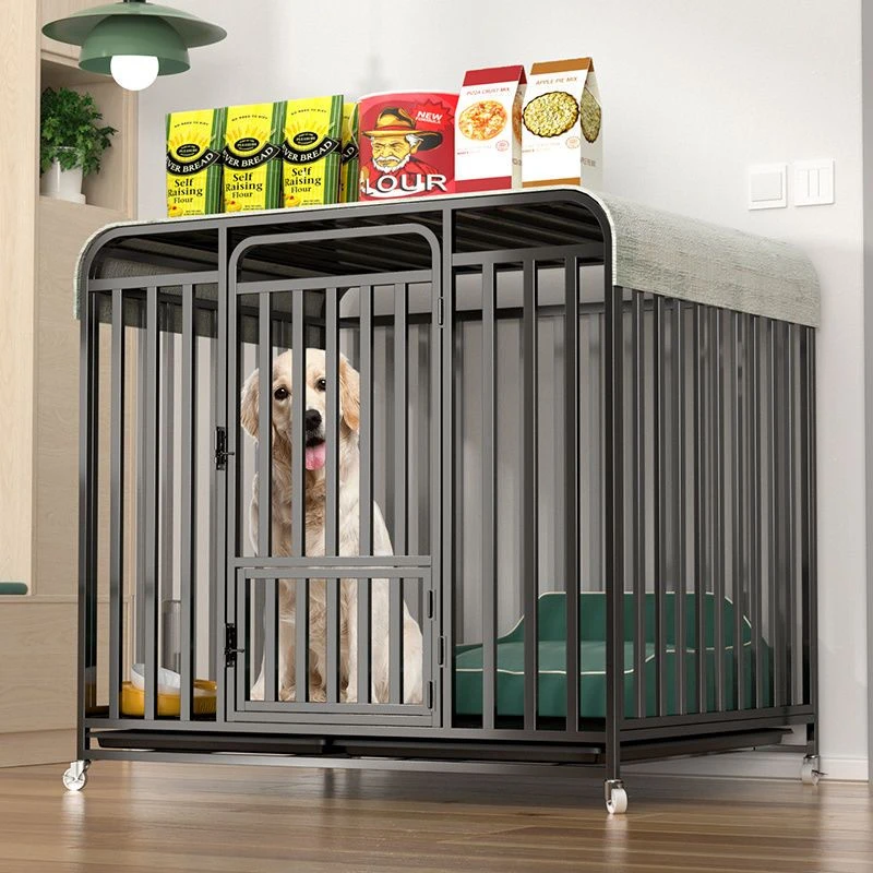 狗笼子加粗加固中大型犬室内家用带厕所分离折叠马犬拉布拉多狗笼