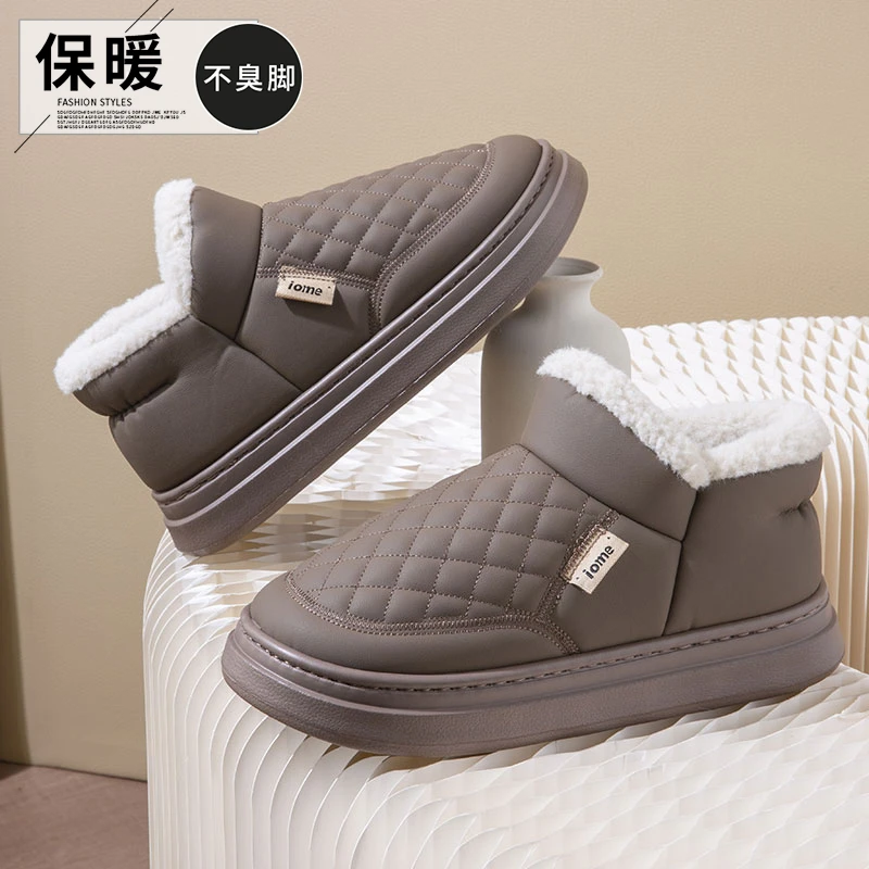 雪地靴棉鞋女冬季加绒保暖厚底增高防滑新款厚底松糕防水防滑雨鞋