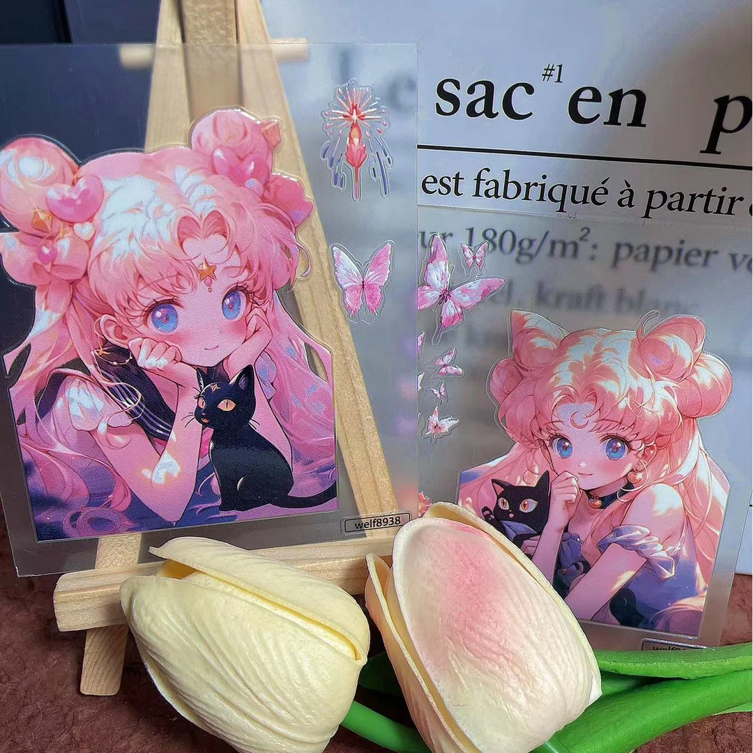 【抱猫美战】5D立体浮雕果冻防水贴纸文化创意冰箱贴滴胶手机壳