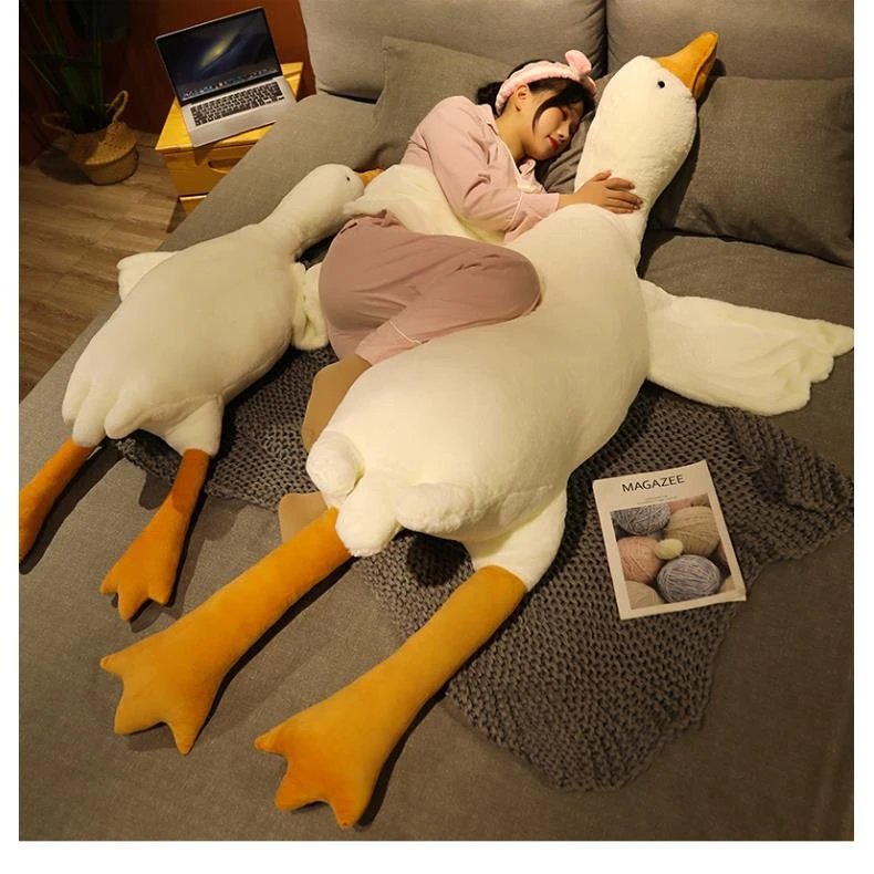 西邮哥【新疆包邮】大白鹅抱枕毛绒玩具大鹅公仔夹腿睡觉大玩偶女生