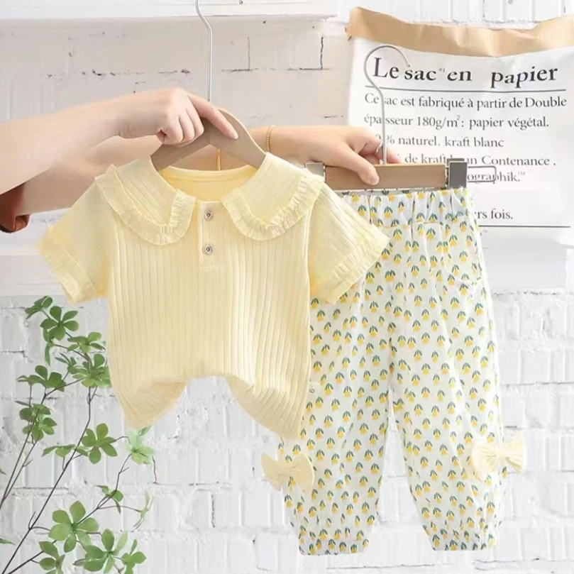 女童夏装2025郁金香新款儿童洋气女宝薄款H-B-B07