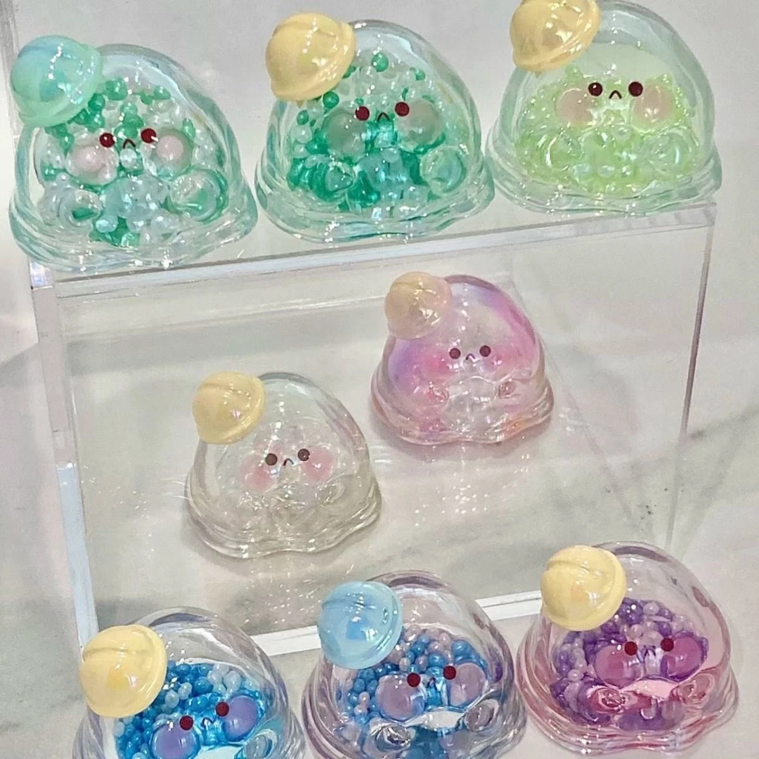 水波蛋盲袋幻彩派对萌粒盲盒Q粒公仔周边迷你手办