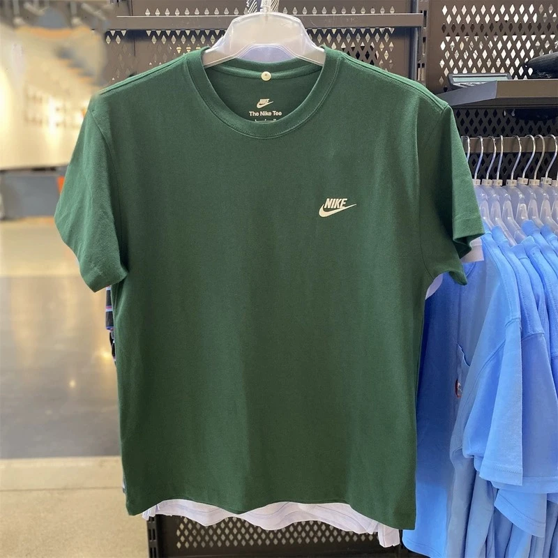 耐克Nike男子高质感纯棉刺绣logo后背字母印花T恤FN3698-341