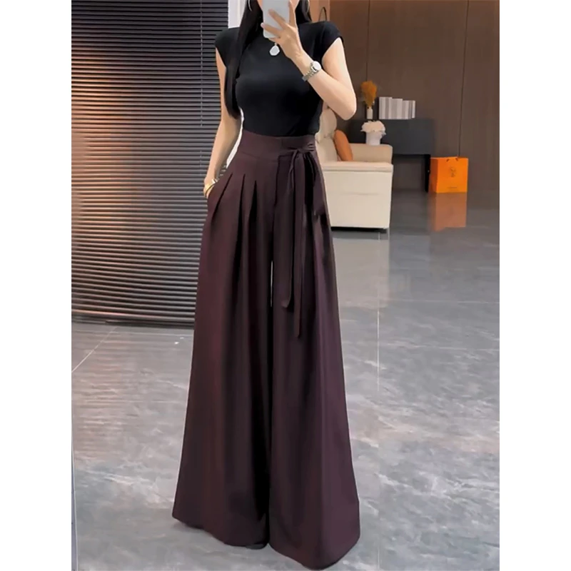 高级感西装阔腿裤女秋季新款超宽松气质高腰显瘦垂感休闲拖地裤裙