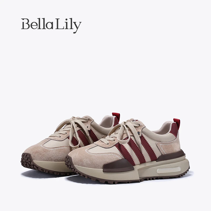 BellaLily2023初秋新款阿甘休闲鞋女经典运动鞋舒适老爹鞋