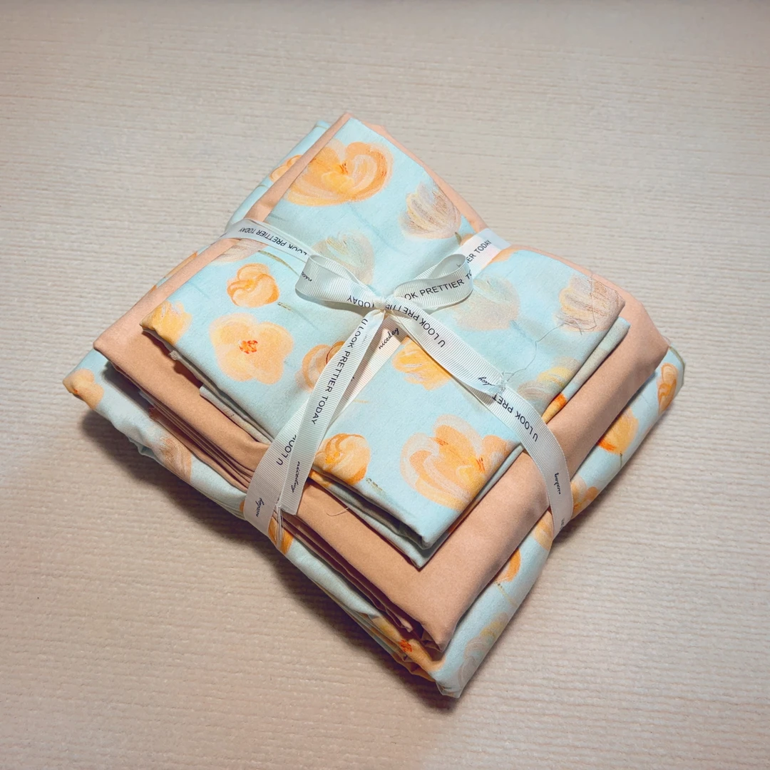 郁金香 超柔【磨毛】全棉面料四件套