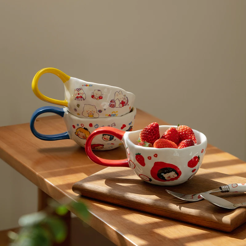 肆月童梦杯子马克杯家用好看的情侣陶瓷杯女生高颜值精致可爱超萌